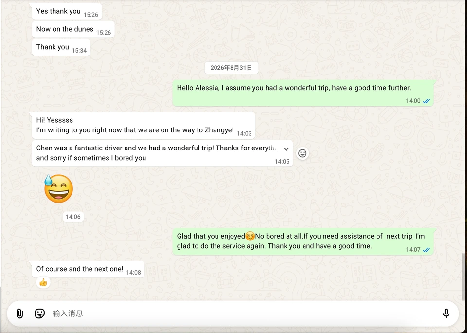 Redacted customer conversation from Italy.